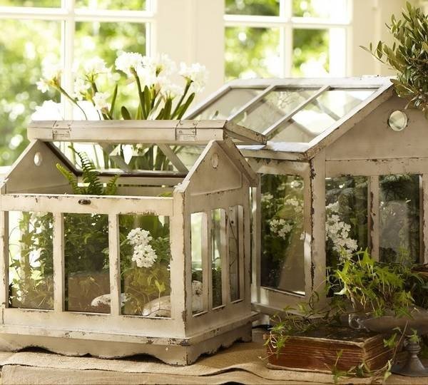 Винтажная мини теплица green house