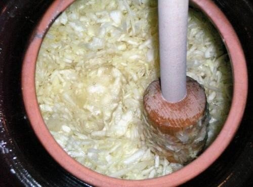 Процесс квашения капусты
