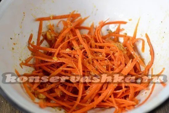 Салат с апельсином и корейской морковкой
