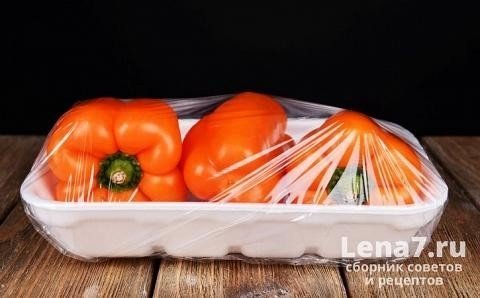 Упаковка овощей в пленку