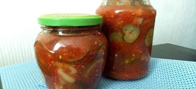 Рецепт огурцов на зиму в томатной заливке