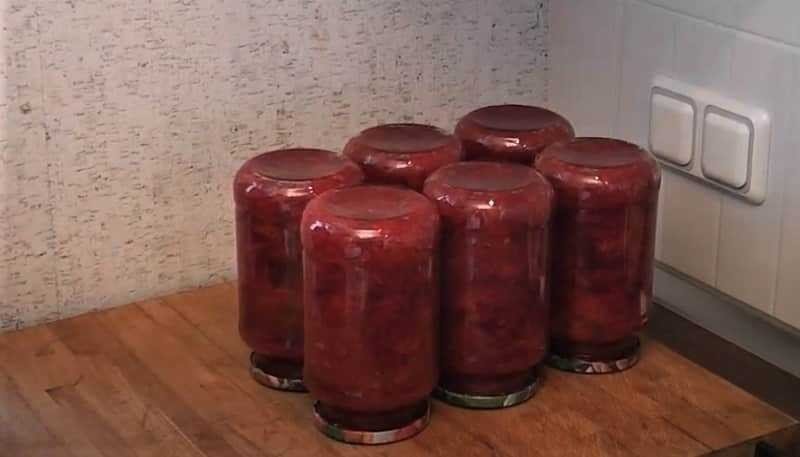 Заправка для борща на зиму из свеклы с томатной пастой